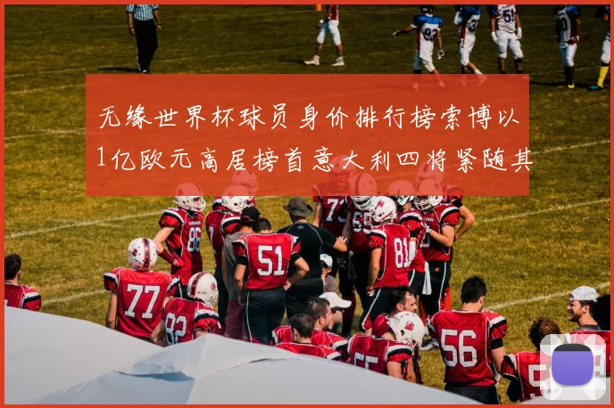 无缘世界杯球员身价排行榜索博以1亿欧元高居榜首意大利四将紧随其后